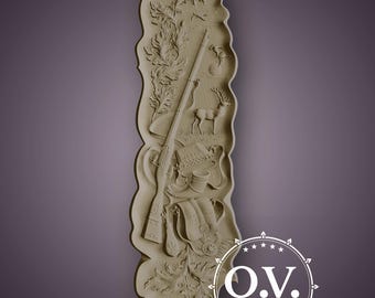 Hunting scene stl,hunter wall art, vertical hunting cnc, wildlife cnc design,,decor,hunter carving file,cnc hunting model,Artcam