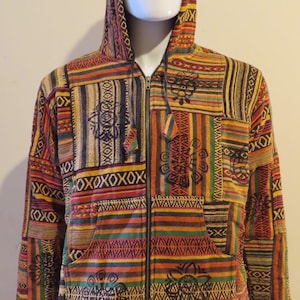 Fair Trade Cotton Patchwork Jacket With With Cotton Lining