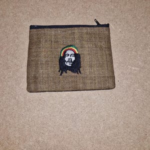 Bob Marley inspirierte Hanf Münzgeldbörse - Kleine Rasta Reißverschlusstasche