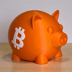3D Printed Bitcoin Piggy Bank: Crypto Enthusiast Savings Box