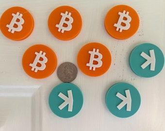 Crypto coin magnet 40mm (3D printed)