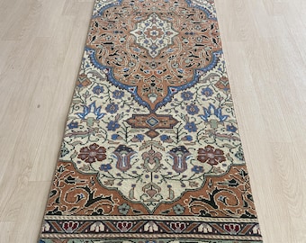 2x7 Gifted Handmade Vintage Runnner, Wool Rug for Living Room Bedroom Hallway Kitchen