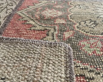 Hand Knotted Turkish Wool Rug: 3x5 Vintage Patchwork Area Rug - Etsy