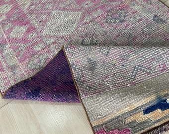 2x12 Runner Rug, Turkish Rug, Vintage Rug, Patchwork Rug, Antique