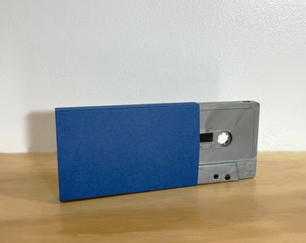 Cassette O-Cards - Blue Paper - 6 available - Blank Music Packaging