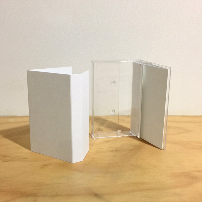 Cassette Jcards White Paper With Inner Panel Blank Etsy