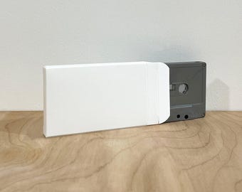 Cassette Boxes - Bright White Paper - Both Sides Closed - Cassette Sleeve Boxes - Includes adhesive strips