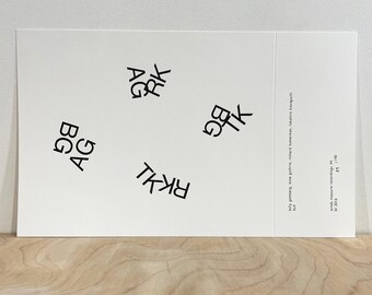 Letterpress Print – Hand Set Helvetica, 4x4 Score (Audio Download) - Thick 130 lb cover weight paper