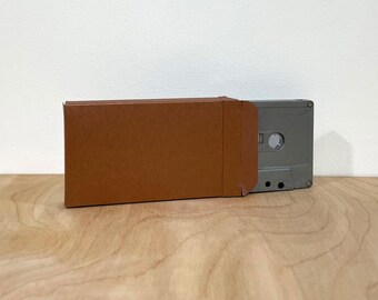 Cassette Boxes - Copper Metallic Paper - Both Sides Closed - Last 9 pieces - Cassette Sleeve Boxes - Includes adhesive strips
