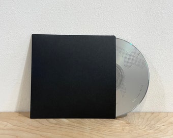 CD Inner Paper Sleeve - Assembled - Buckram Finish - Black Paper - Music Packaging - CD - DVD - Sleeve