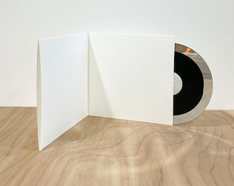 CD Sleeves - 4 Panel, 2 Inner Pockets - Assembled - Bright White Paper - Music Packaging - DVD Sleeve