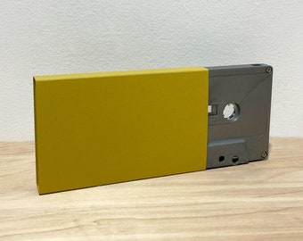 Cassette O-Cards - Mustard Green Paper - Blank Music Packaging
