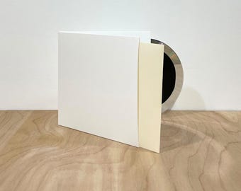 CD Sleeves - 4 Panel, 2 Inner Pockets - Bright White Paper - Flat Not Assembled - Music Packaging - DVD Sleeve