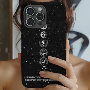Schwarze Acotar Handyhülle, Acotar Geschenke, Bookish Merch, Booktok Geschenk, Iphone 16 15 14 13 12 Pro Max Hülle, Fantasy Reader Geschenk für Buchliebhaber