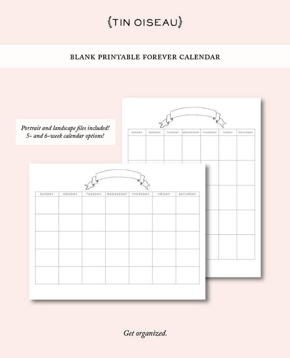 Portrait Calendar Template