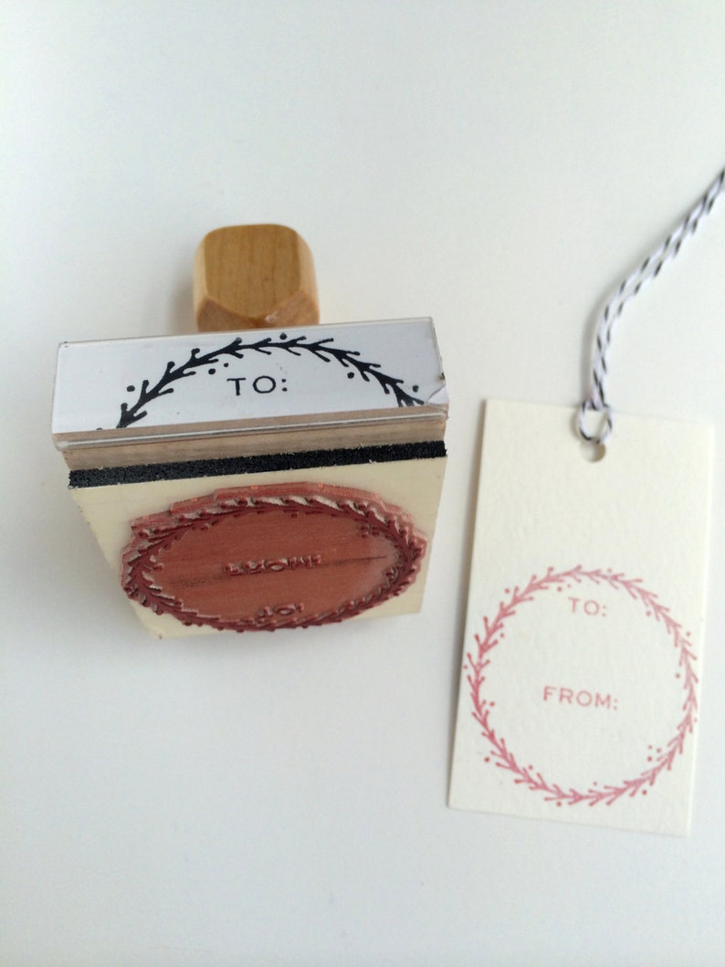Gift Tag Stamp To/from Stamp Christmas Stamp Gift Stamp Etsy