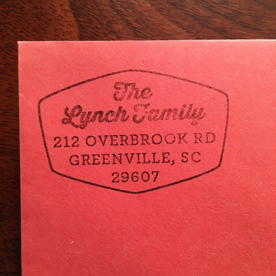 Custom Retro Style Address Stamp Vintage Inspired Sign Style Etsy