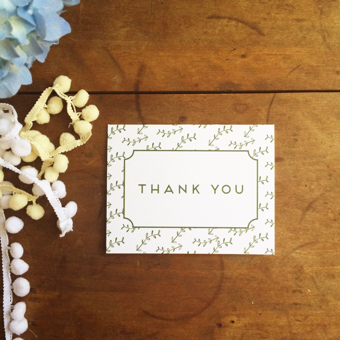 Floral Thank You Card Set Hand Illustrated Blank Inside Etsy