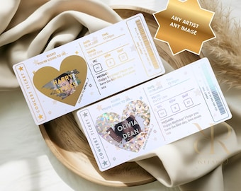 Personalised Concert Ticket | Scratch to Reveal Ticket | Scratch Card | Any Artist | Gig Ticket | Birthday Gift | Christmas Gift