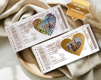 Personalised Scratch Off Boarding Pass | Any Destination | Surprise Gift Voucher | Custom Travel Reveal Ticket