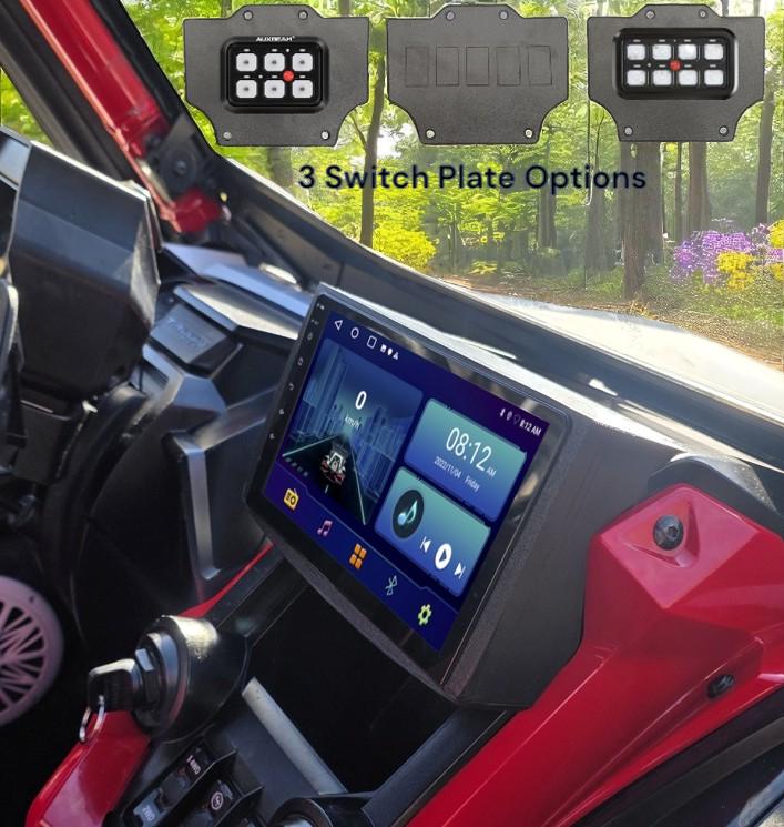 Kit 2022 and up Honda Talon Android Radio with enclosure AND Switch relocation plate