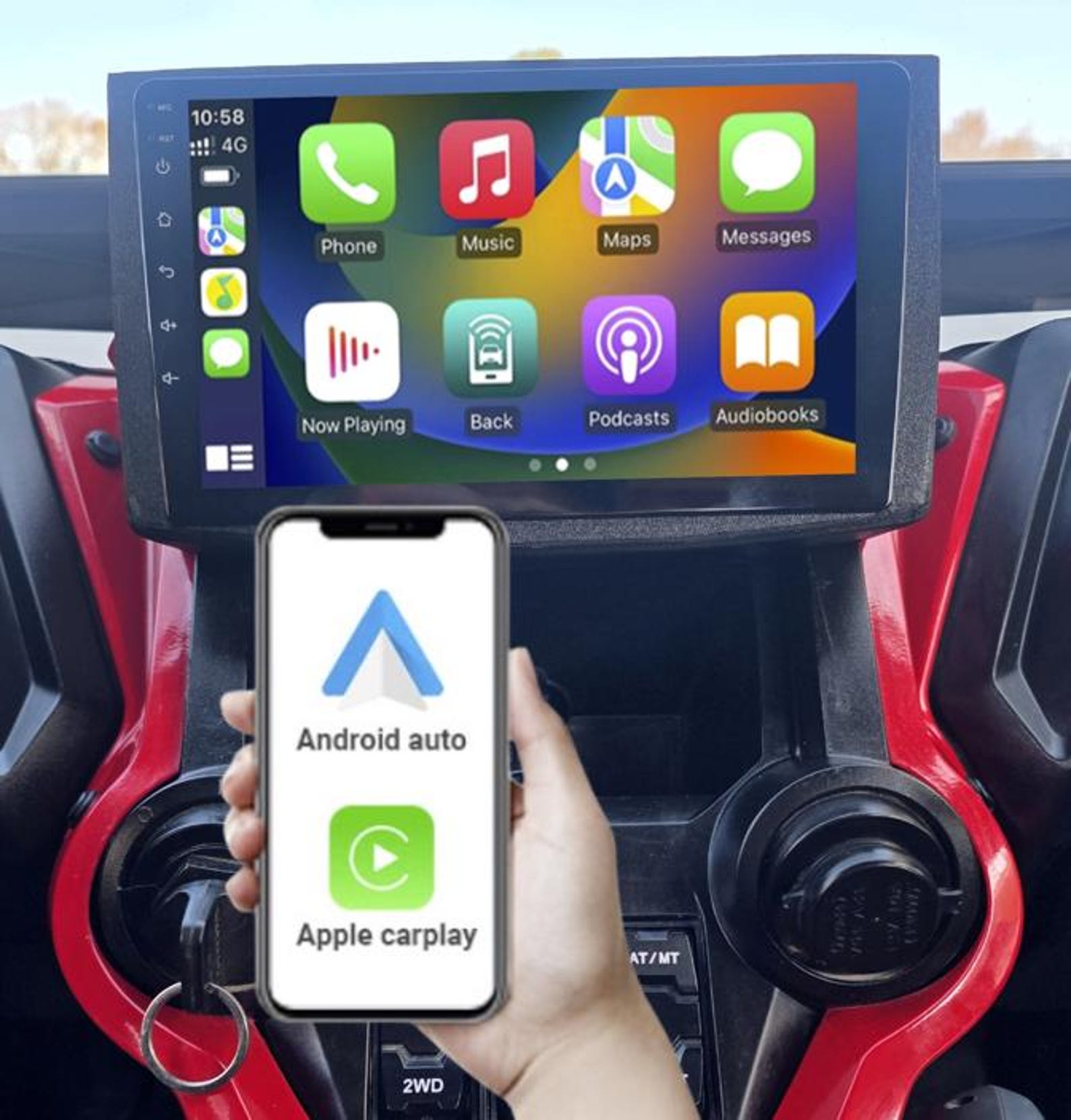2019–2021 Honda Talon Android Radio Kit – 9” Head Unit and Backup ...