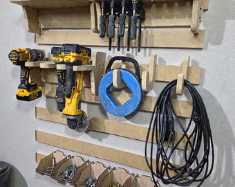 French Cleat Wand Organizer Kit - 6-teilige WoodShop Werkzeugaufbewahrung
