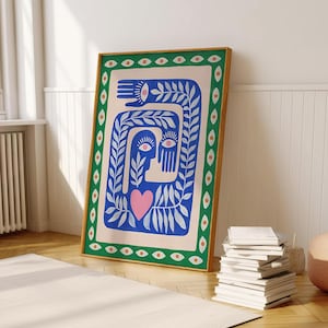 Soul Awakened - abstracte moderne minimalistische kunstprint, digitale downloadposter