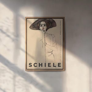 Egon Schiele Woman Portrait Art Print - Modern Expressionist Wall Decor