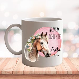 Personalized mug school enrollment schoolchild first grader gift school enrollment girl horse personalized name school first grader mug