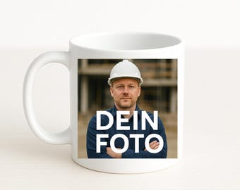 Personalized photo mug, ceramic mug, enamel mug, gift with picture, photo gift for men, women, work, office