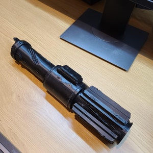 Custom 3D Printed Battle-Damaged Darth Vader Full-Size Lightsaber Replica – DIY Display Prop