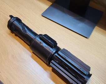 Custom 3D Printed Battle-Damaged Darth Vader Full-Size Lightsaber Replica – DIY Display Prop