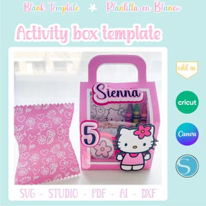 Plantilla Imprimible de Caja de Actividades Para Niños Juegos Para Fiestas Editables Para Cumpleaños Infantiles y Actividades Para Fiestas
