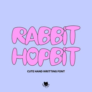 LAPIN HOPBIT Une jolie police manuscrite Police faite main Écriture manuscrite Jolie police
