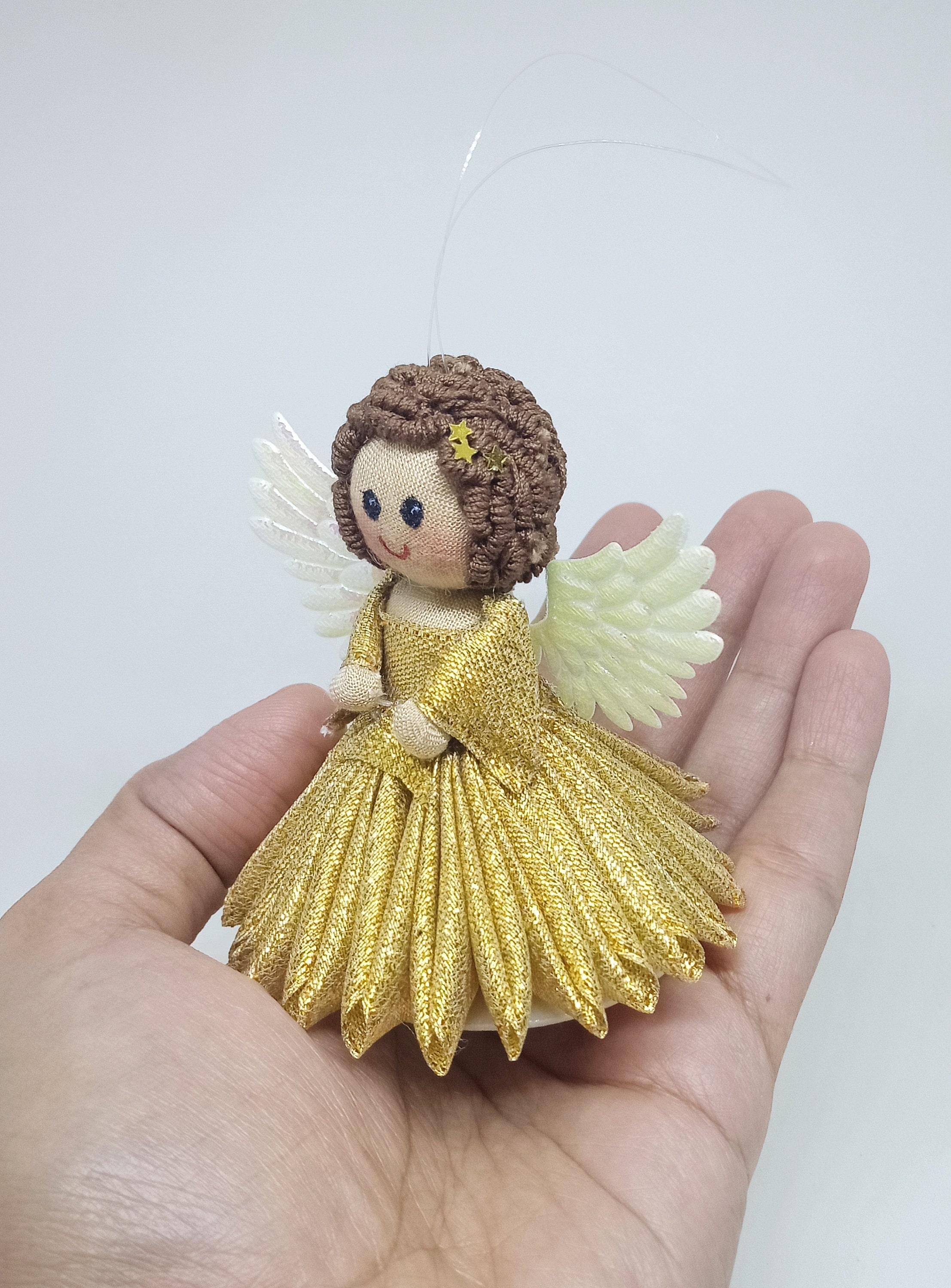Christmas Ornament Holiday Decor Gold Angel Xmas Tree - Etsy