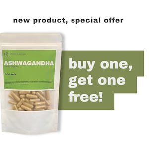Ashwagandha extract 500mg Vegan Capsules All natural High Potency Supplement