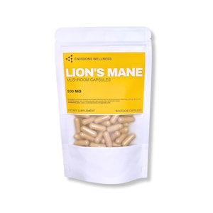 Lion&#39;s Mane Mushroom Capsules 500mg 50 Vegetarian caps, Organic, Non GMO , All-Natural