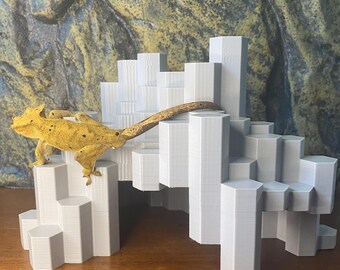 Reptile Terrarium Hide — Heat & UV Resistant Basalt Cave Shelter for Geckos, Snakes, and Exotic Pets