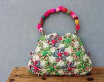 Orinuno Bag - Handfolded and Sewn Flowers