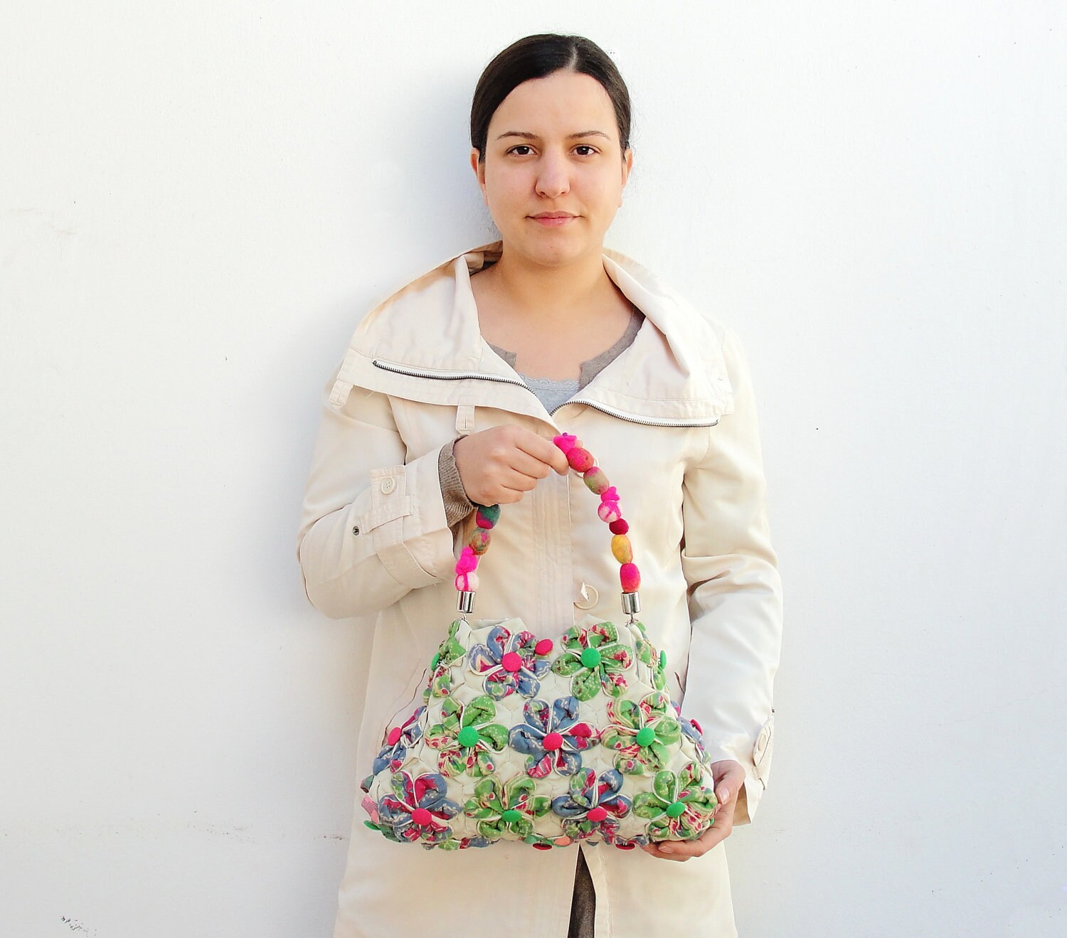 Orinuno Bag Handfolded and Sewn Flowers - Etsy