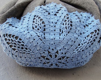 Lace Bag, Good Old Times Vintage Doily, Knit fabric and crocheted Bag