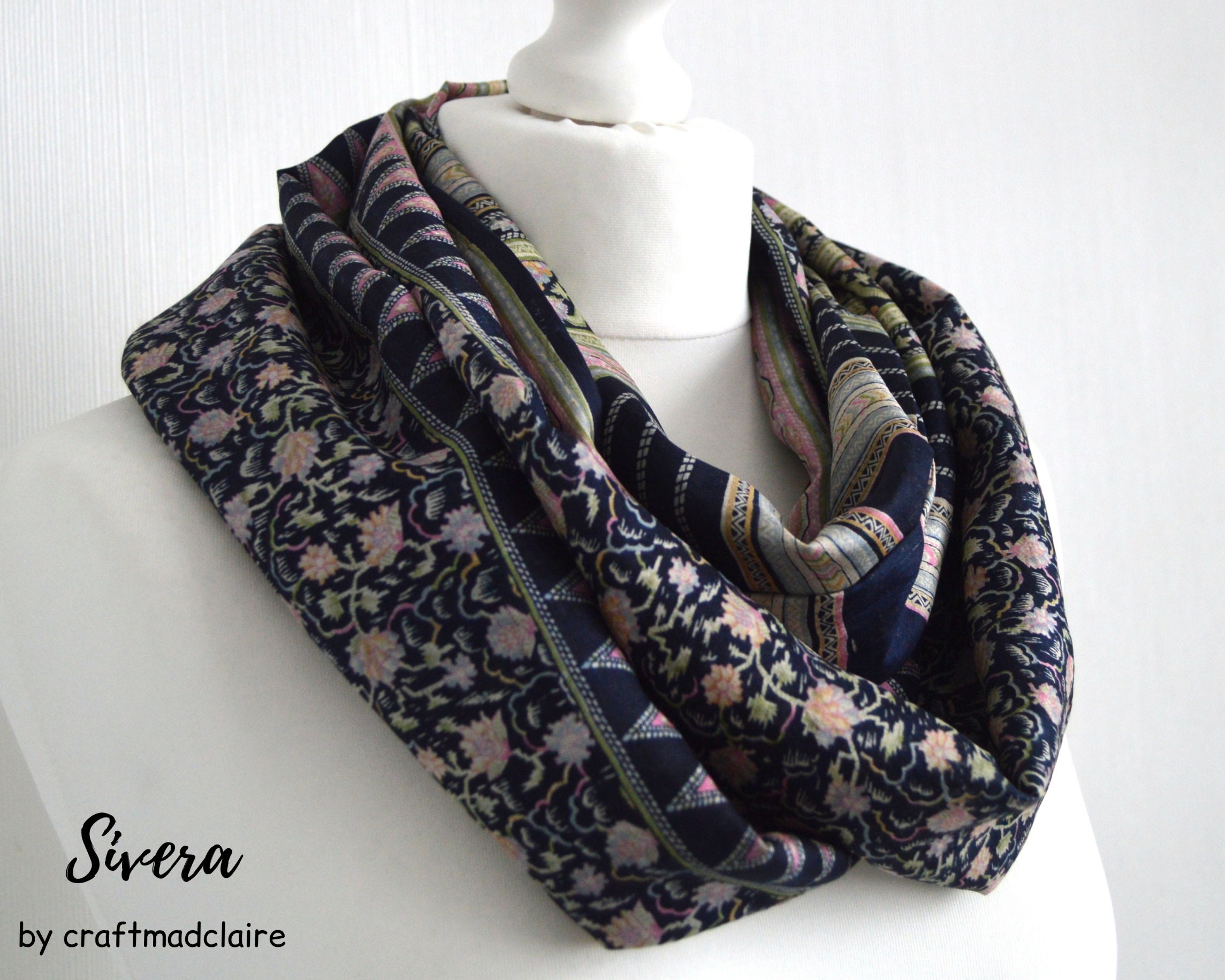 Silk infinity scarf sale