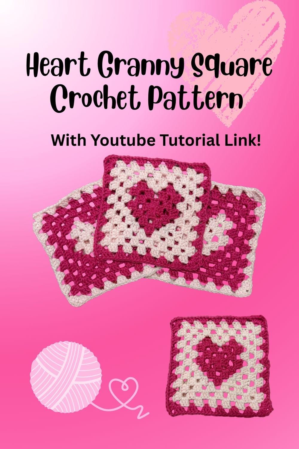 39 Heart Granny Square Crochet Patterns for Blankets, Bags, and Sweet Motifs 4 Heart Granny Square Crochet