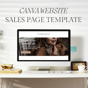 Canva Website Sales Page Template | High-Converting Landing Page | Editable Website for Coaches & Entrepreneurs