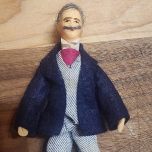 Vtg Erna Meyer Dollhouse Male doll Father Grandfather