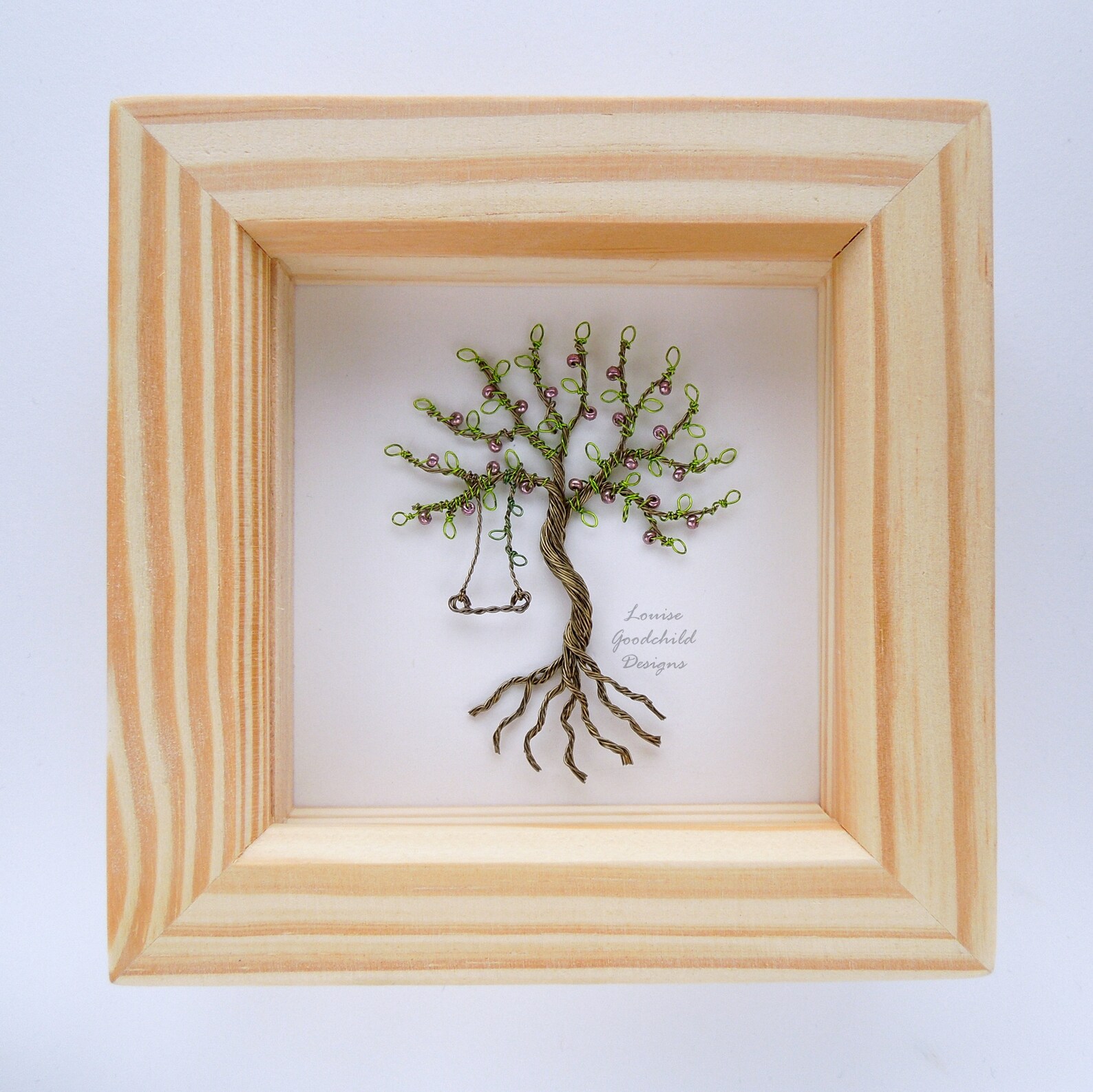 Framed Wire Tree Art Wall Hanging Home Decor Wirework Etsy