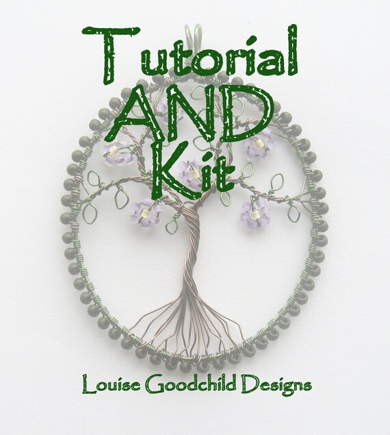 Wire Tree Pendant Tutorial AND Kit, Make Your Own, Necklace Diy