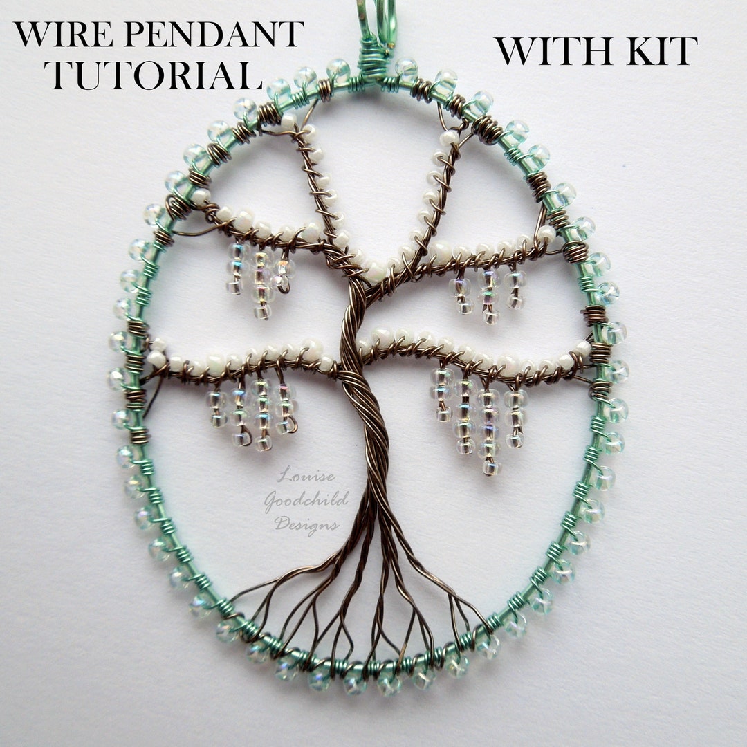 Wire Tree Pendant Tutorial AND Kit Jewelry Kit Wire Tree Etsy
