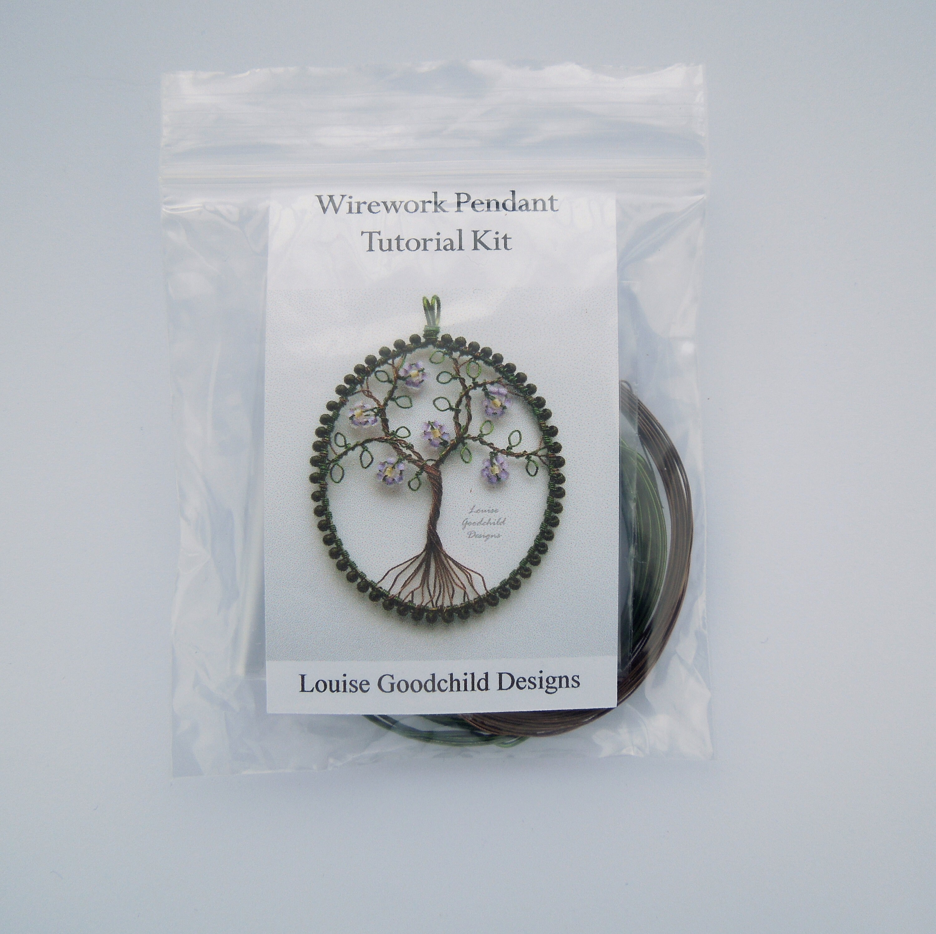 Wire Tree Pendant Tutorial AND Kit Make Your Own Necklace Etsy UK